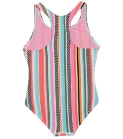TYR Girls' Peekaboo Ella Maxfit One Piece Swimsuit (Toddler, Little Kid, Big Kid) -TYR Store 5665922023592 coralmulti 2a