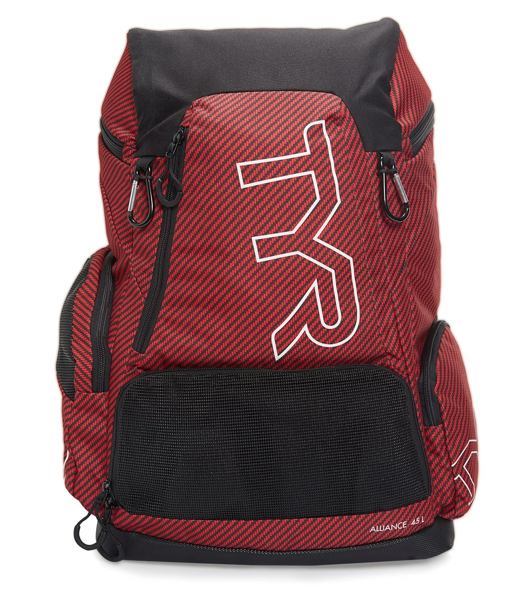 TYR Alliance 45L Team Carbon Print Backpack 3 TYR Alliance 45L Team Carbon Print Backpack