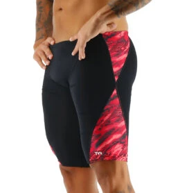 TYR Men's Cadence Blade Splice Jammer Swimsuit -TYR Store 6976328335528 red 4a