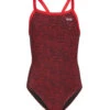 TYR Girls' Lapped Diamondfit One Piece Swimsuit -TYR Store 7415982915752 red 1a