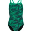 TYR Girls' Camo Diamondfit One Piece Swimsuit 2 TYR Girls' Camo Diamondfit One Piece Swimsuit -TYR Store 7415991566504 greencamo 1a