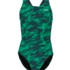 TYR Girls' Camo Maxfit One Piece Swimsuit -TYR Store 7415992549544 greencamo 1a