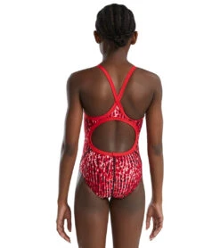TYR Girls' Atolla Diamondfit One Piece Swimsuit -TYR Store 7539507495080 red 3a