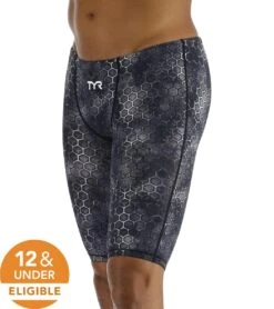 TYR Men's Akurra Thresher Short Jammer Tech Suit Swimsuit -TYR Store 7589009359016 black 4a