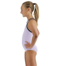 TYR Girls' Solid Olivia Fit One Piece Swimsuit (Little Kid, Big Kid) 9 TYR Girls' Solid Olivia Fit One Piece Swimsuit (Little Kid, Big Kid) -TYR Store 7710367088808 lavender 4a