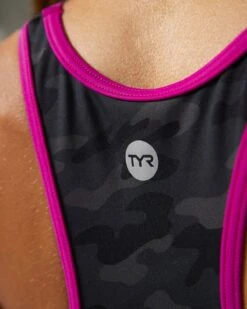 TYR Durafast Elite® Women's Lyn Racerback - Blackout Camo -TYR Store BLYFBC7A 001 alt09