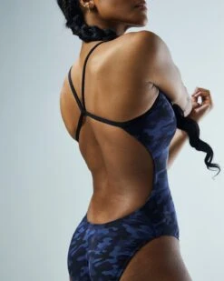 TYR Durafast Elite® Women's Cutoutfit Swimsuit - Midnight Camo -TYR Store CMCM7A 401 alt09