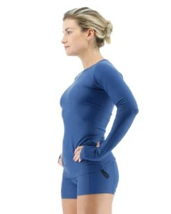 TYR Women's Belize Long Sleeve Rashguard - Solid 10 TYR Women's Belize Long Sleeve Rashguard - Solid -TYR Store SWFNL7A 139 alt03