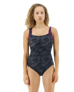 TYR Store 24 TYR Durafast Elite® Women's Square Neck Controlfit Swimsuit - Blackout Camo