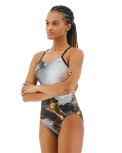 TYR Durafast Elite® Women's Cutoutfit Swimsuit - Pyrite -TYR Store cpyr7a 751 alt06