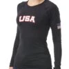 TYR Durafast Lite® Women's USA Belize Long Sleeve Rashguard - Solid -TYR Store swfus7a 001 alt05