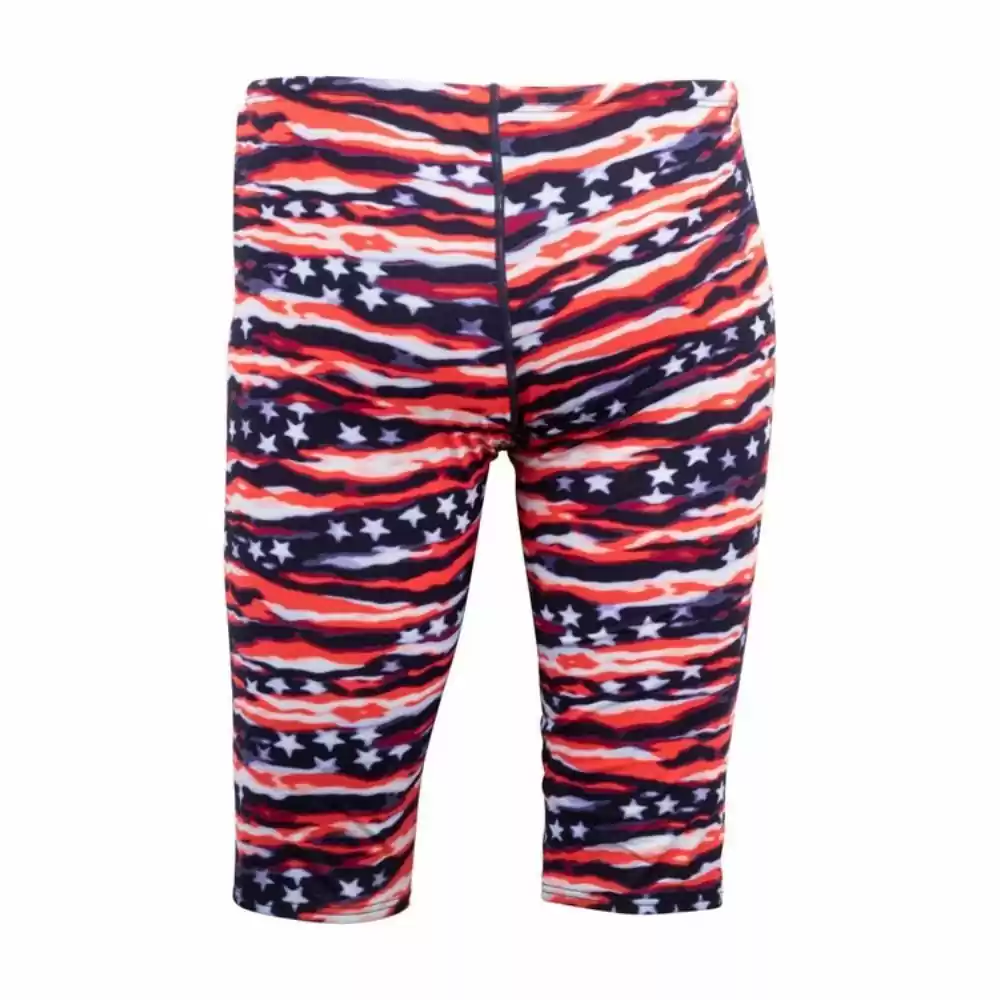 TYR Mens Red/White/Blue All American Jammer Swimsuit 4 TYR Mens Red/White/Blue All American Jammer Swimsuit - Image 2