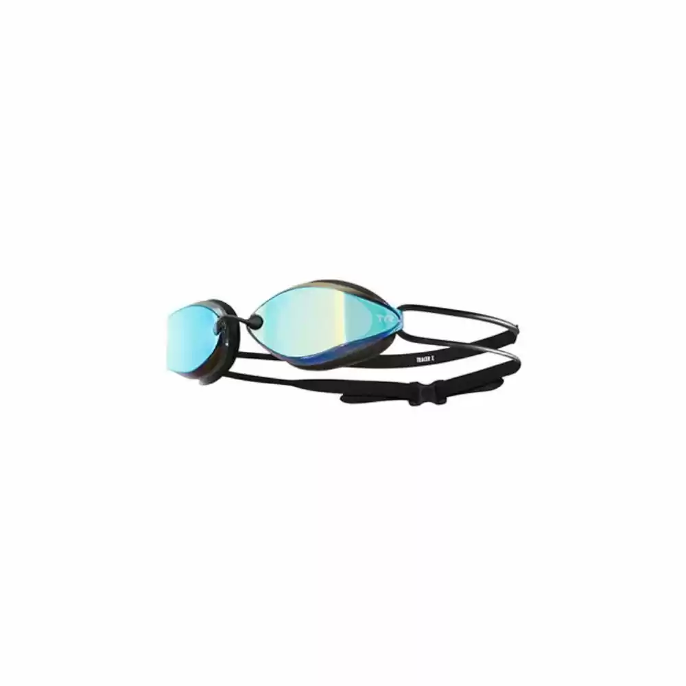 TYR Tracer X Racing Mirrored Goggle-Black Frame/Black Gasket/Gold Metallic Mirror Lens