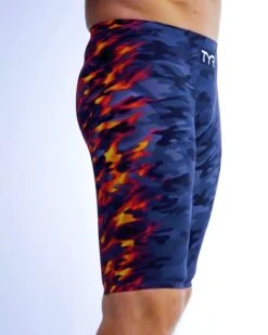 TYR Men’s Venzo™ High-Waist Jammer Swimsuit - Camo Fire -TYR Store vzcfhw6a 937 vid02 thumbnail