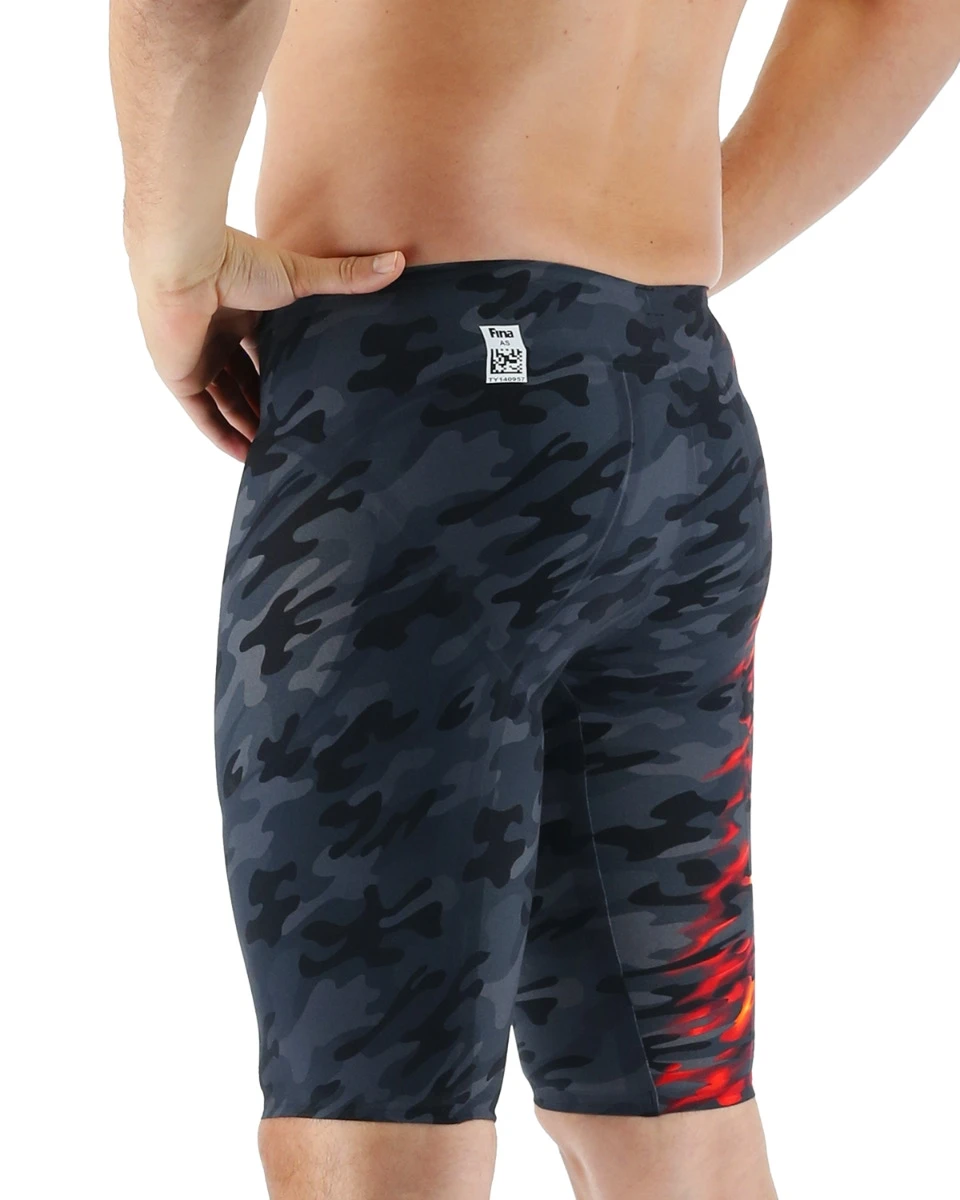 TYR Men’s Venzo™ High-Waist Jammer Swimsuit - Camo Fire 6 TYR Men’s Venzo™ High-Waist Jammer Swimsuit - Camo Fire - Image 4