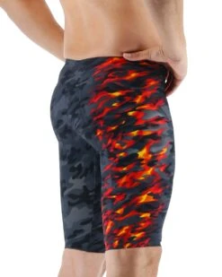 TYR Men’s Venzo™ High-Waist Jammer Swimsuit - Camo Fire 18 TYR Men’s Venzo™ High-Waist Jammer Swimsuit - Camo Fire -TYR Store vzcfhw6a 937 alt05