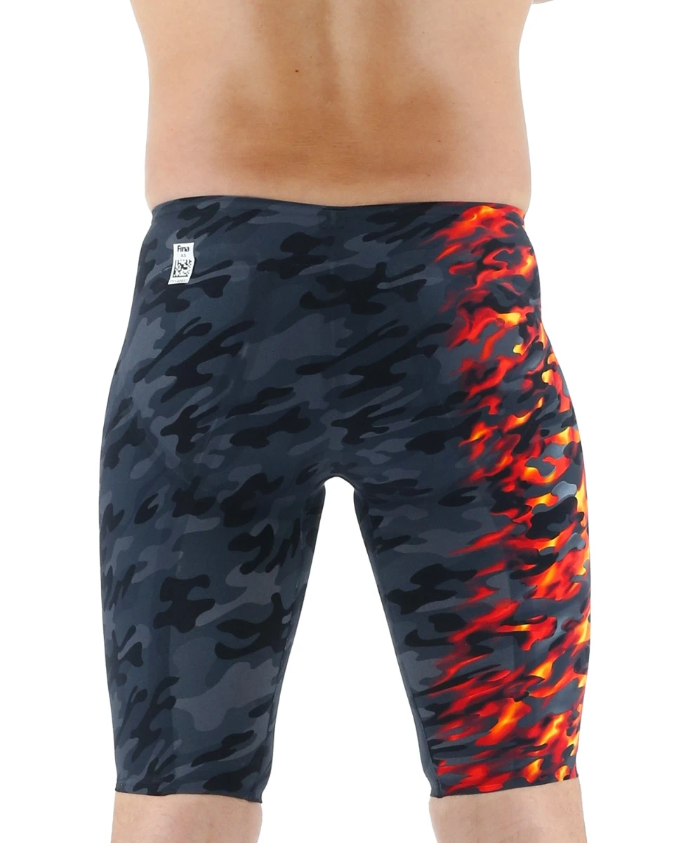 TYR Men’s Venzo™ High-Waist Jammer Swimsuit - Camo Fire 4 TYR Men’s Venzo™ High-Waist Jammer Swimsuit - Camo Fire - Image 2