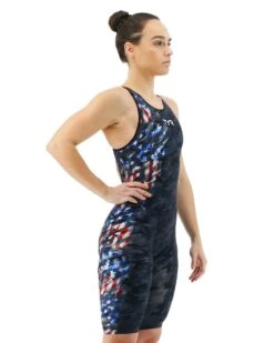 TYR Women's Venzo™ Open Back - USA Blackout Camo -TYR Store vzcuob6a 921 alt06